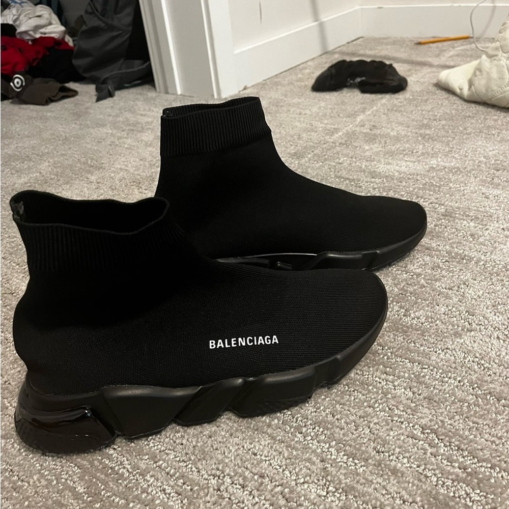 Balenciaga Black Knit Sock Sneakers